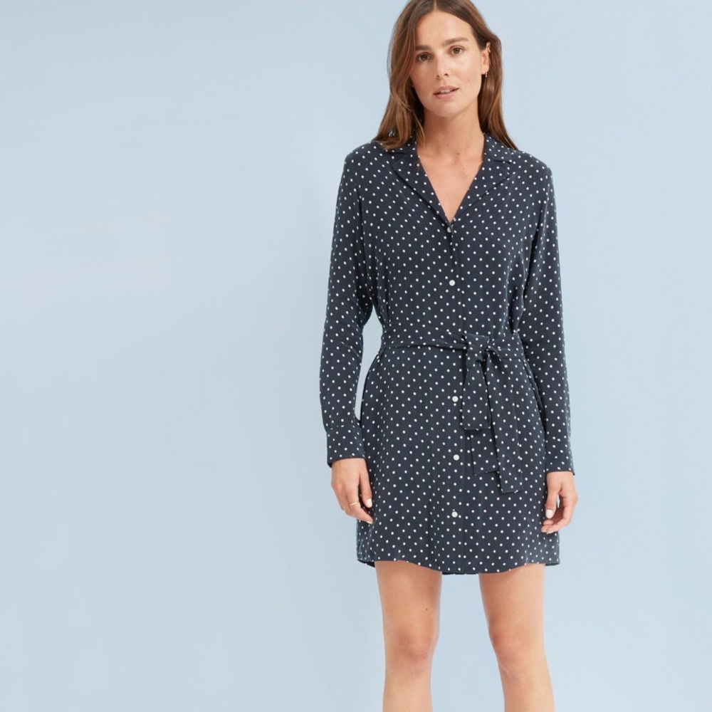 NWT Everlane polka dot shirt dress — Sz 16